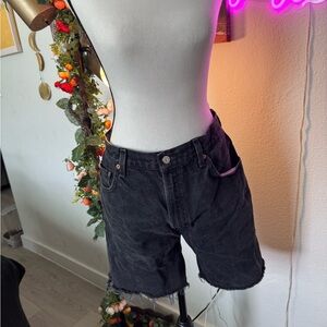 Black Denim Cutoff Shorts